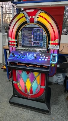 Lot 177 - ROUTE 66 BLUE TOOTH JUKE BOX AND 29000 GAMES VIDEO GAME