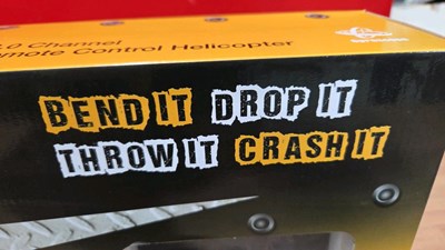 Lot 59 - TOUGHCOPTER RADIO CONTROL HELICOPTER-ALL PROCEEDS TO CHARITY
