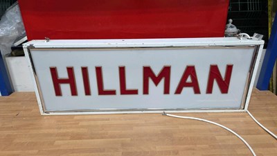 Lot 19 - HILMAN LIGHT UP SIGN 38" X 13"