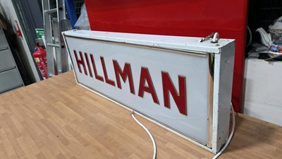 Lot 19 - HILMAN LIGHT UP SIGN 38" X 13"