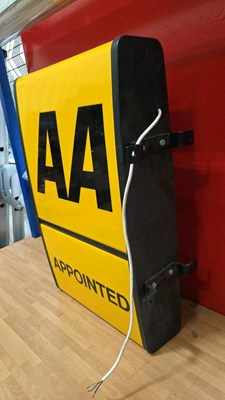 Lot 93 - AA APPOINTED , DOUBLE SIDED LIGHT UP SIGN 27" X 18"