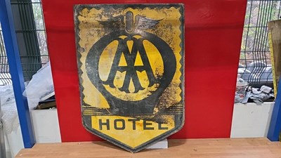 Lot 115 - AA HOTEL REPRODUCTION SIGN 31" X 22"