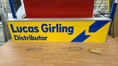 Lot 189 - LUCAS GIRLING DISTRIBUTOR, DOUBLE SIDED LIGHT UP SIGN 50" X 12"