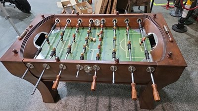 Lot 1 - BAR FOOTBALL TABLE WITH GLASS TOP