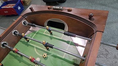 Lot 1 - BAR FOOTBALL TABLE WITH GLASS TOP