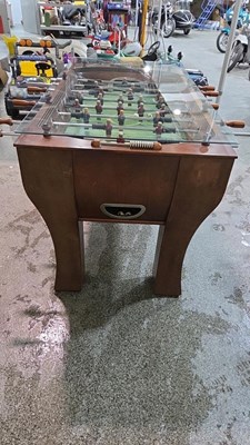 Lot 1 - BAR FOOTBALL TABLE WITH GLASS TOP
