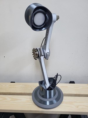 Lot 51 - HANDMADE 32" LEST WE FORGET CLOCK & CONROD LAMP-ALL PROCEEDS TO CHARITY