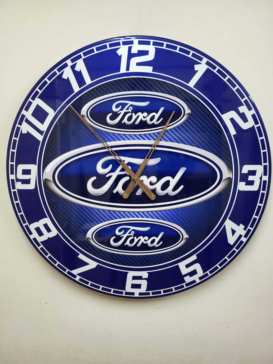 Lot 79 - HANDMADE 32" FORD LOGO CLOCK
