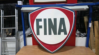 Lot 475 - FINA GARAGE FORECOURT SIGN 36" X 34"