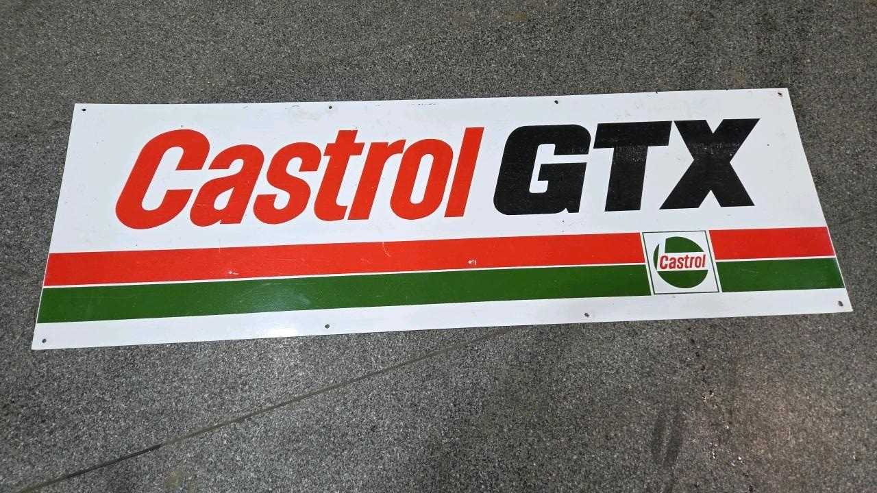 Lot 57 - CASTROL GTX LARGE TIN SIGN 72" X 24"
