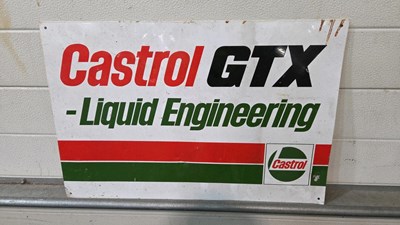 Lot 439 - CASTROL GTX ENGINEERING TIN SIGN 24" X 16"
