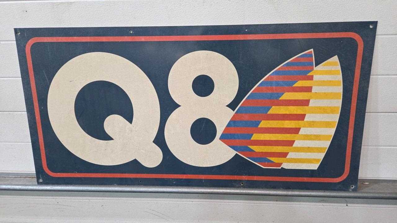 Lot 85 - Q8 TIN SIGN 44" X 22"