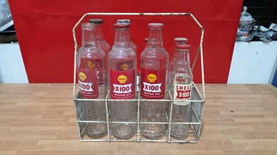Lot 15 - SHELL X-100 OIL BOTTLES IN CRATE