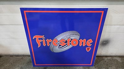 Lot 21 - LARGE FIRESTONE SIGN 37" X 35"