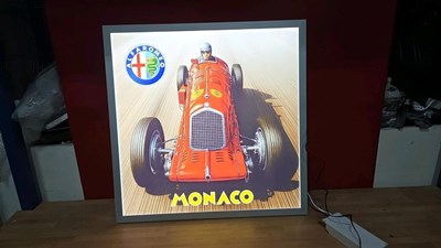 Lot 7 - ALFA ROMEO LIGHT UP SIGN 24" X 24"