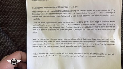 Lot 160 - 2005 MG ZR 160