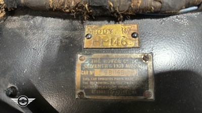 Lot 848 - 1939 ROVER P2 10 COUPE