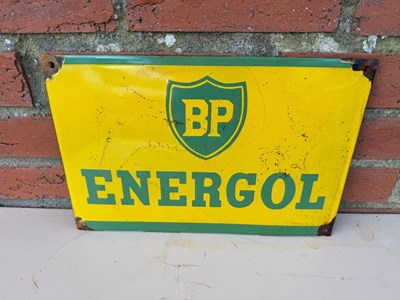 Lot 153 - BP ENERGOL ENAMEL REPRODUCTION SIGN 14"