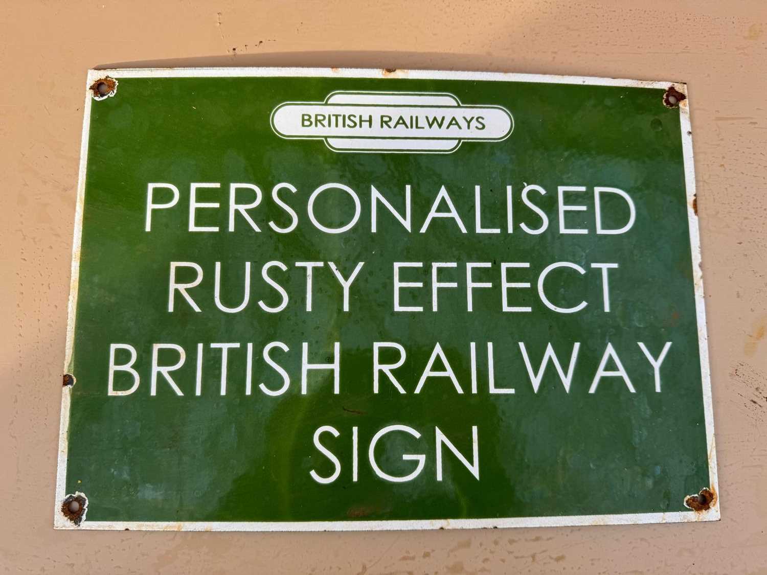Lot 113 - BRITISH RAILWAYS ENAMEL REPRODUCTION SIGN 10" X 14"