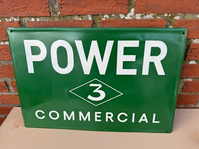 Lot 361 - POWER 3 COMMERCIAL PAINTED METAL SIGN 15.5" X 23.5"