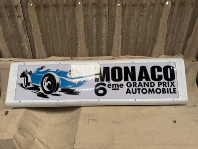 Lot 237 - MONACO GRAND PRIX LIGHT UP SIGN 50" X 13.5"