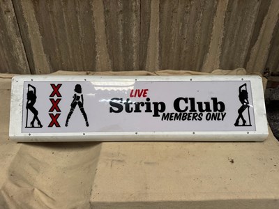 Lot 515 - STRIP CLUB LIGHT UP SIGN 50" X 13.5"