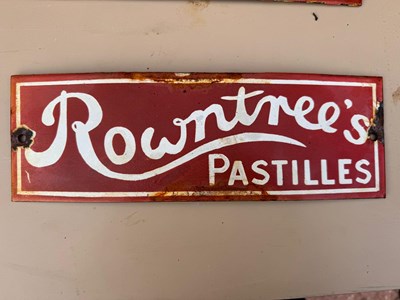 Lot 707 - ROWNTREE'S PASTILLES REPRODUCTION ENAMEL SIGN 12" X 4"