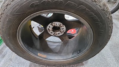 Lot 539 - GENUINE LAND ROVER DEFENDER 20" WHEELS & GOODYEAR WRANGLER TYRES