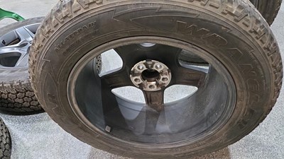 Lot 539 - GENUINE LAND ROVER DEFENDER 20" WHEELS & GOODYEAR WRANGLER TYRES