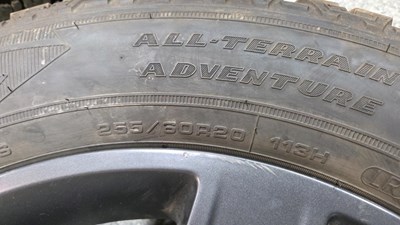 Lot 539 - GENUINE LAND ROVER DEFENDER 20" WHEELS & GOODYEAR WRANGLER TYRES