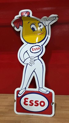Lot 43 - ESSO MRS DRIP REPRODUCTION ENAMEL SIGN 32" X 12"
