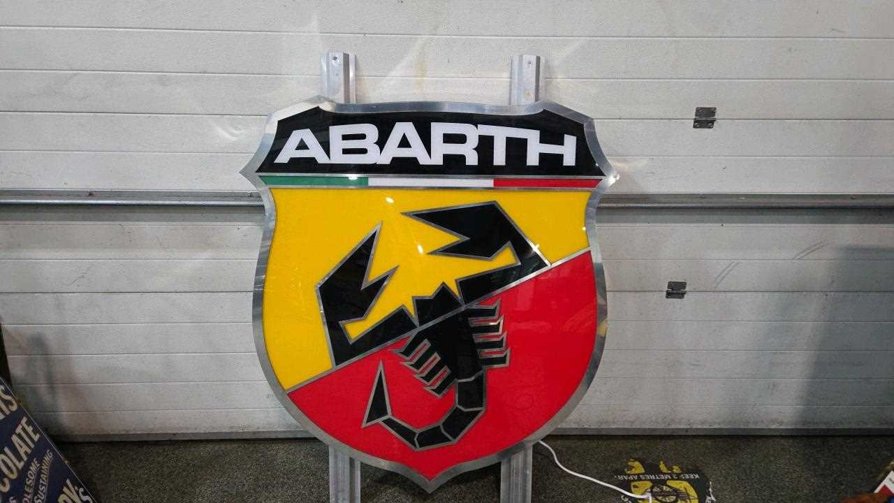 Lot 73 - ABARTH LIGHT UP SIGN 48" X 43"