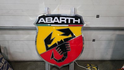 Lot 73 - ABARTH LIGHT UP SIGN 48" X 43"