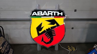 Lot 73 - ABARTH LIGHT UP SIGN 48" X 43"