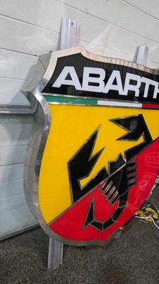 Lot 73 - ABARTH LIGHT UP SIGN 48" X 43"