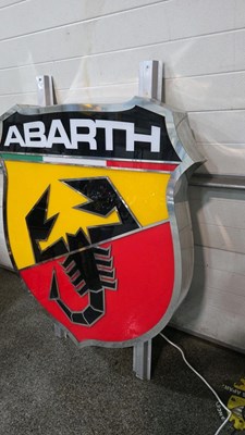Lot 73 - ABARTH LIGHT UP SIGN 48" X 43"