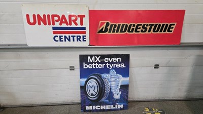Lot 273 - MX MICHELIN , UNIPART CENTRE & BRIDGESTONE SIGNS