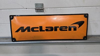 Lot 477 - McLAREN PAINTED SIGN 25" X 8"
