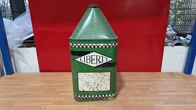 Lot 71 - LIBERTY LUBRICATING OILS PYRAMID CAN