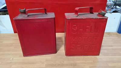 Lot 251 - VALOR & SHELL MOTOR SPIRIT PETROL CANS