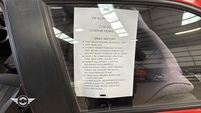 Lot 232 - 1985 VOLKSWAGEN SCIROCCO GT S