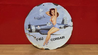 Lot 791 - CORSAIR F4U SIGN 14" DIA