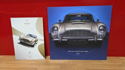 Lot 115 - 2 ASTON MARTIN ALLY PRINTED REPRODUCTION SIGNS