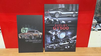 Lot 235 - 2 SHELBY ALLY PRINTED REPRODUCTION SIGNS