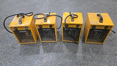 Lot 593 - 4 X MASTER 110V FAN HEATERS