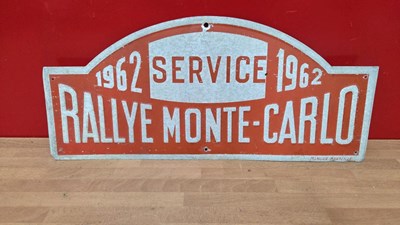 Lot 743 - RALLY MONTE CARLO SERVICE PLATE ( 1962 )
