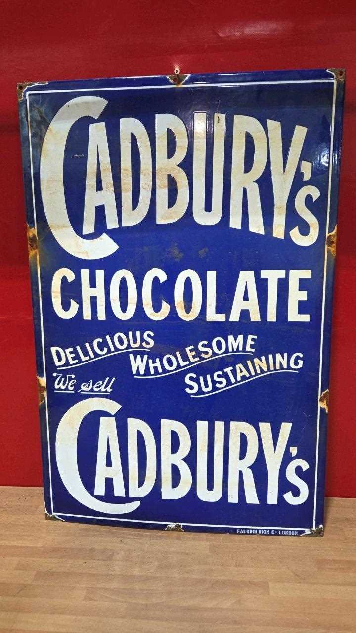 Lot 671 - CADBURY'S CHOCOLATE REPRODUCTION ENAMEL SIGN