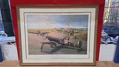 Lot 511 - ( THE HARDEST DAY ) FRAMED PICTURE SIGNED BY THE PILOTS 34" X 26"