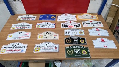 Lot 471 - LARGE COLLECTION OF CAR RALLIE PLATES