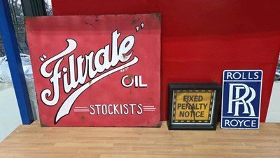 Lot 297 - 2 X SIGNS & CLOCK